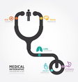 infographics medical design stethoscope diagram vector image vector image