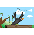 a bird in nature vector image