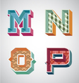 alphabet retro vector image