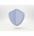 metal shield with red heartr sign 3d vector image