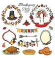 thanksgiving daydoodle setcolorful collection vector image