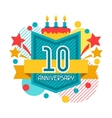 anniversary abstract background with ribbon vector image