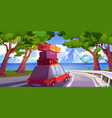holiday vacation travel road trip concept vector image