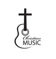 christian music emblem vector image