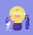 helpful tips concept vector image