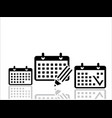 calendar icons set vector image