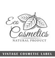 cosmetic label vector image vector image