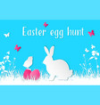 easter background with paper cut silhouettes vector image vector image
