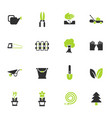 landscape design color icon set vector image