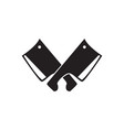 cross knife beef meat logo design graphic symbol vector image