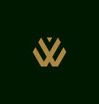 letter w initial logo design template vector image