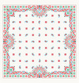 ornament paisley bandana print silk neck vector image vector image