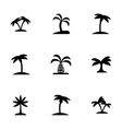 palm icon set vector image