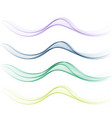 smoothclearbeautiful waves set wave abstract vector image
