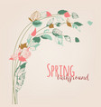 spring leafs floral buds nature seasonal vector image vector image
