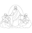 transfiguration jesus christ elijah moses coloring vector image vector image