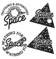 vintage space emblems vector image vector image