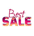 3d inscription of the best sale made of layers vector image