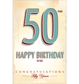 happy birthday retro background vector image
