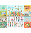smart city infographic set vector image vector image