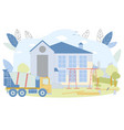 country house building process facade wall paint vector image
