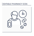 dosage line icon vector image