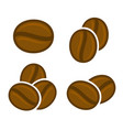 coffee beans icon set vector image vector image