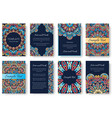 Set of old ramadan kareem flyer pages ornament vector image