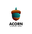 logo acorn gradient colorful style vector image