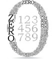 set of number created from text vector image