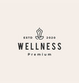 yoga wellness hipster vintage logo icon vector image
