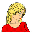 young beautiful blond girl crying tear vector image