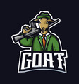 goat gaming logo vector image