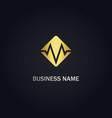 m initial square company logo vector image vector image
