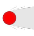 big red button gray and white abstract vector image vector image