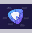 circular infographic template in form vector image