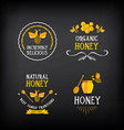 honey badge and label abstract bee design vector image