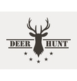 deer hunt hunting club logo in vintage style vector image