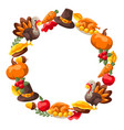 happy thanksgiving day frame vector image vector image