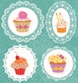 lace cupcake vector image vector image