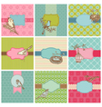 set of colorful cards vector image