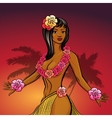 hawaiian hula dancer vector image