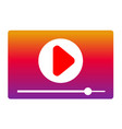 red icon play button for news and tv or online vector image vector image