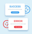 Interface icon success error info message page Vector Image