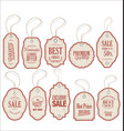 vintage sale retro tags collection vector image