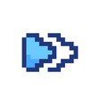 fast forward button pixelated rgb color ui icon vector image