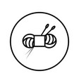 skein yarn and knitting needles icon editable vector image vector image