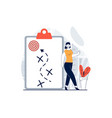 strategic planning concept with people scene vector image