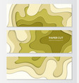 green abstract layout - set of modern colorful vector image