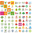 large set of logo a healthy lifestyle vector image